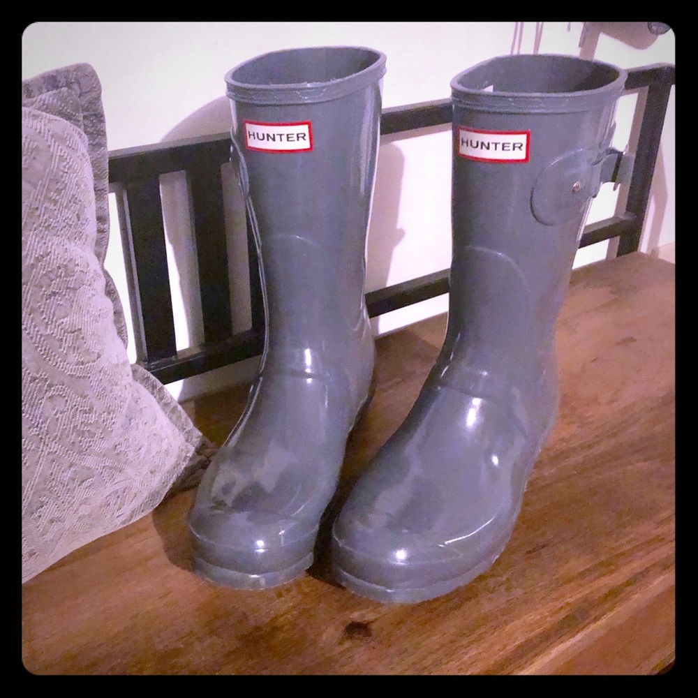 Gray Hunter rain boots!